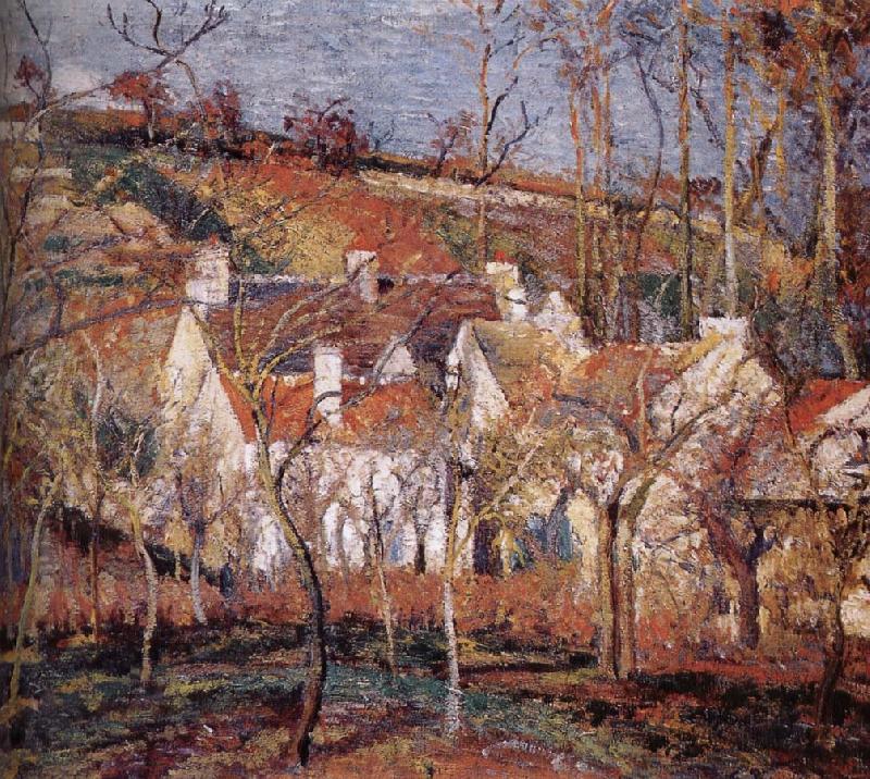 Camille Pissarro Red roof house oil painting picture